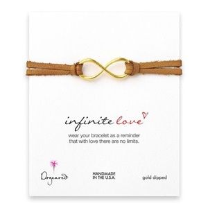 Dogeared Infinity Leather Bracelet